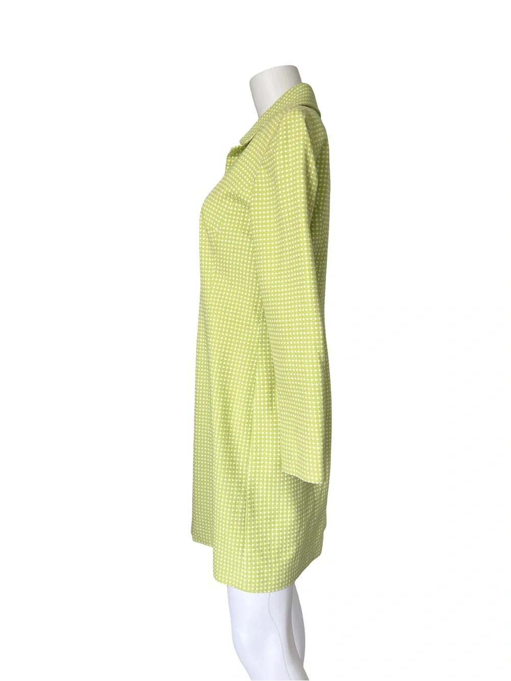 Vintage Depeche Mode Polka Dot Peacoat Lightweight Bright Green Womens Size 8